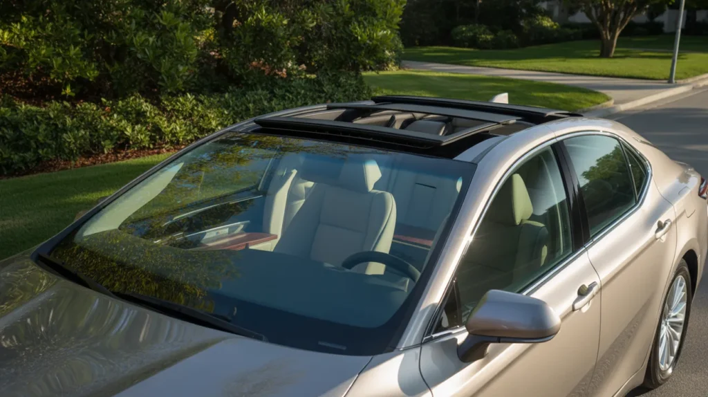 Mechanic installing sunroof on Toyota Camry can you add a sunroof to a Toyota Camry later? See how it's done