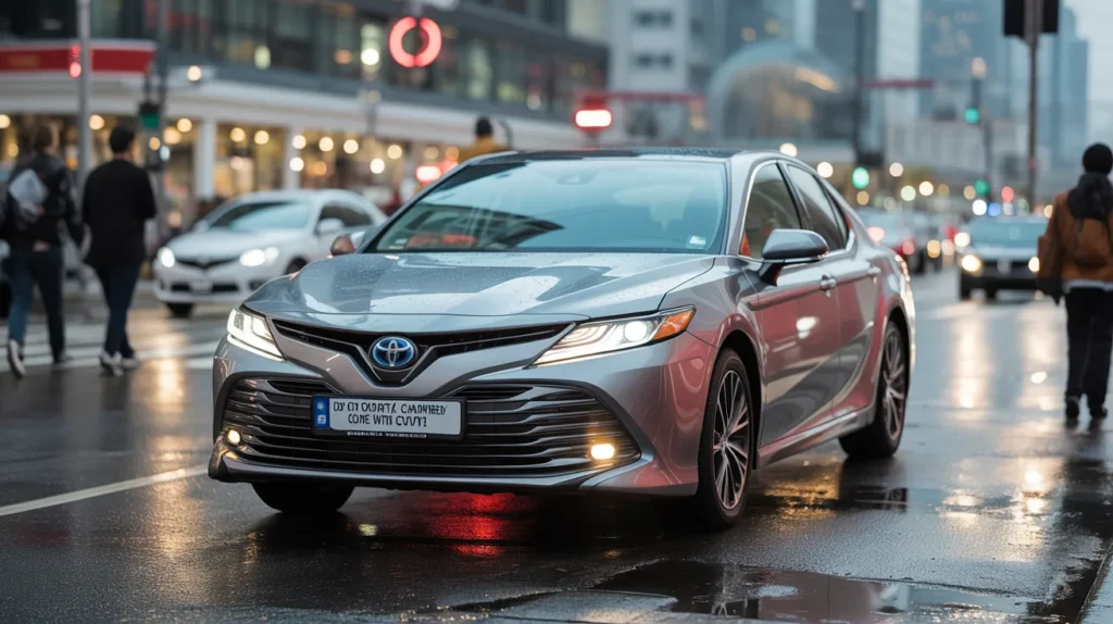 Toyota Camry on the road, showcasing the sleek design. Do all Toyota Camry models come with CVT transmissions?